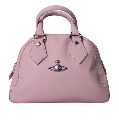 Divina Yasmine Tote, &pound;150, Handbags, Pink, Leather, Front view
